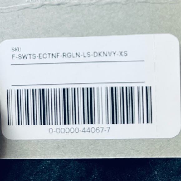 Evelane The  ReNew Fleece Raglan Sweatshirt Dark Navy Size XSmall - Picture 8 of 9